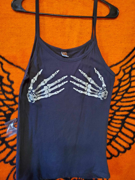 Hot Leathers Skeleton Hands tank, size XL