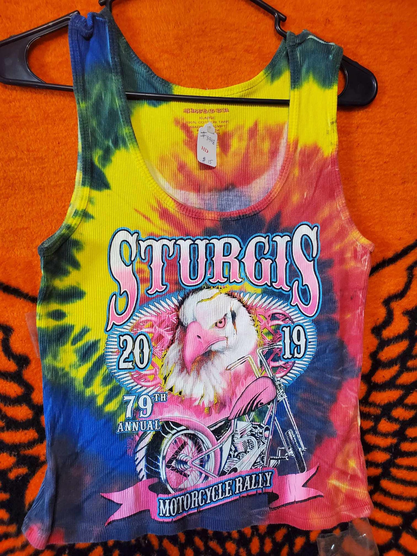 2009 Sturgis tye dye tank size XL