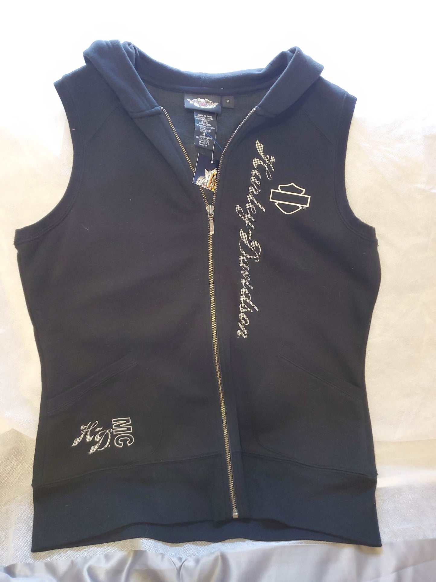 Harley Davidson Zip up vest. womens size medium