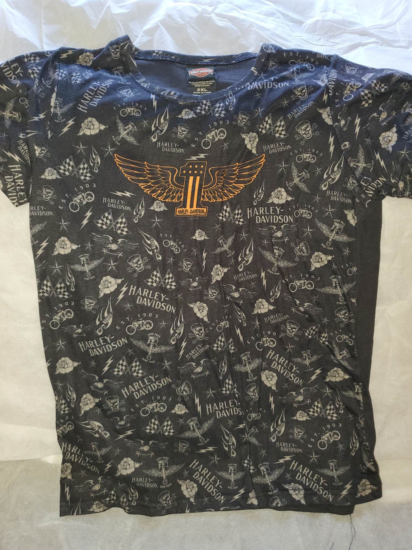 Harley Davidson Short sleeve t-shirt womens size 2XL