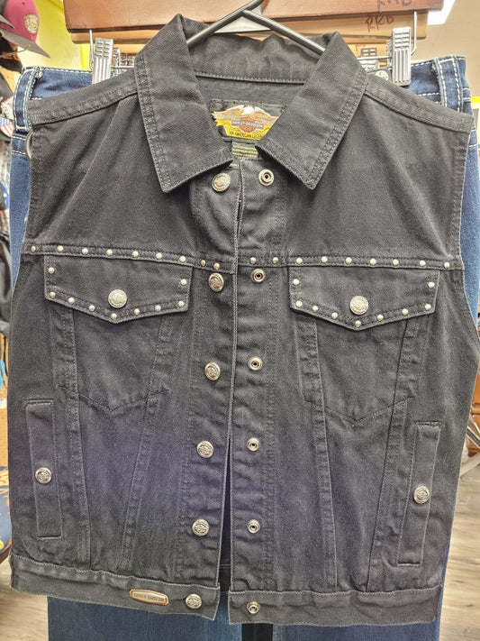 Harley Davidson womens denim vest.